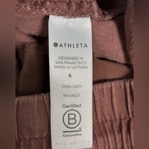 Athleta‎ Cabi Linen 4” Short women’s size 6 Hearth Rose - Picture 5 of 6